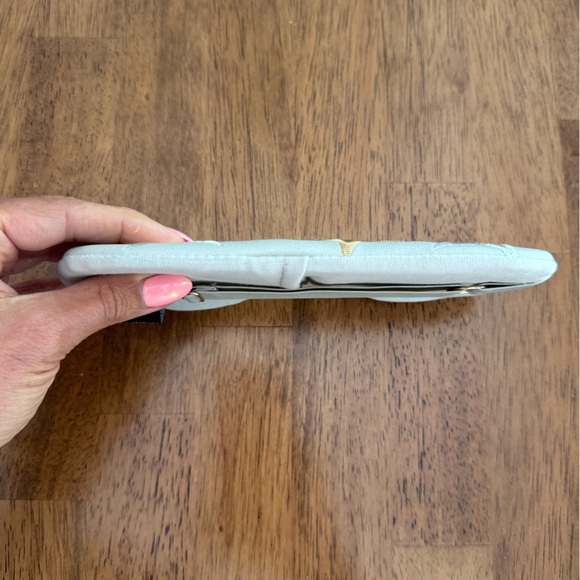 NWT Free People x Understated Vegan Leather Travel Mask Grey w/ Metallic Stars - Picture 12 of 13